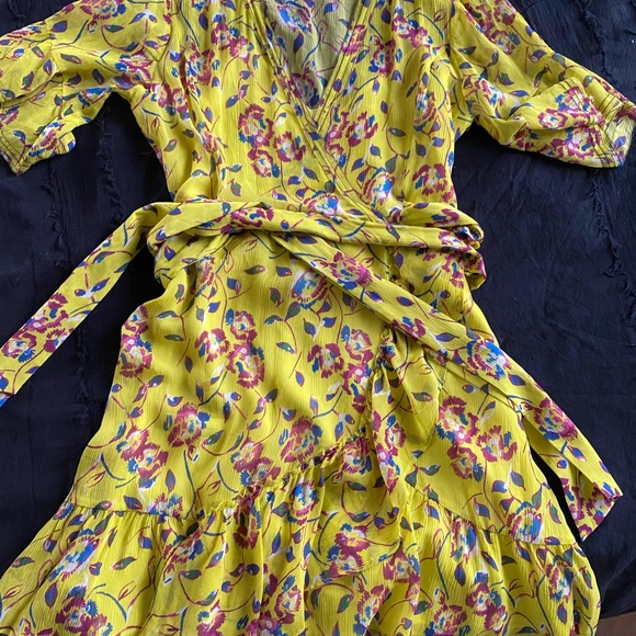 Tanya Taylor Silk Yellow Floral Dress - Picture 5 of 6